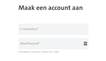 Nieuw account aanmaken